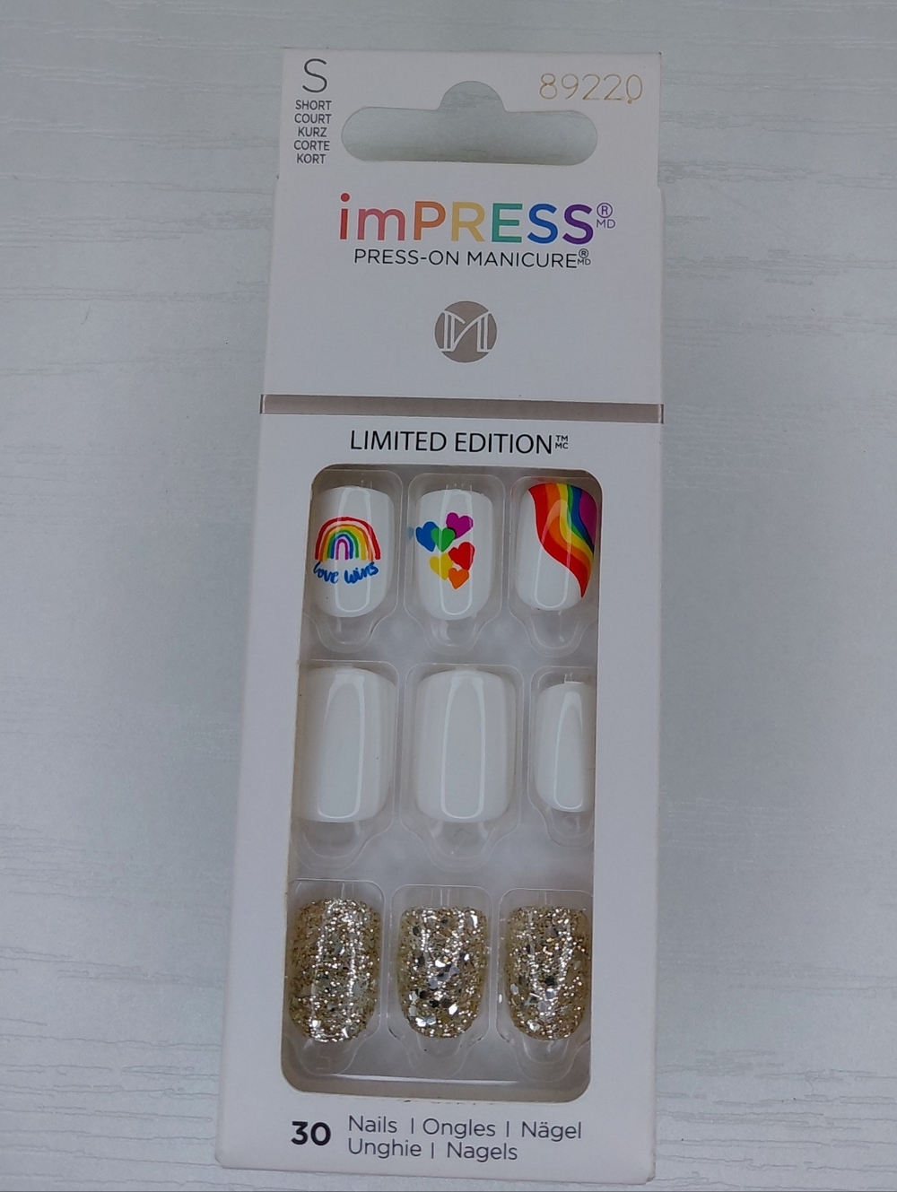 PRIDE BUNDLE - KISS Voguish & imPRESS Rainbow press-on nails, plus nail stickers - Picture 3 of 15